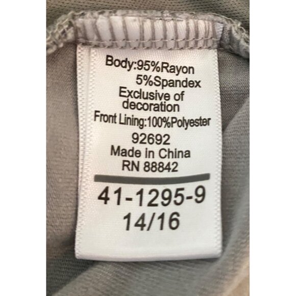 Jessica London Womens Sequin Front Tank Top Silver Gray Size 14/16 - Picture 5 of 9